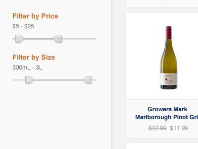 Ecommerce filters category ecommerce filter grid price product range search shop size slider web