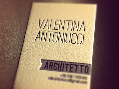 Letterpress printed architect business card architect business card cotton paper letterpress