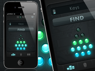 Hone - app design app futuristic interface ios iphone sci fi ui