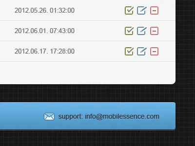 footer admin blue clean footer icon icons interface mail