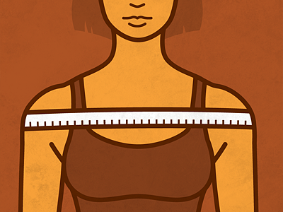 Measurement Graphic for new App measure orange person woman