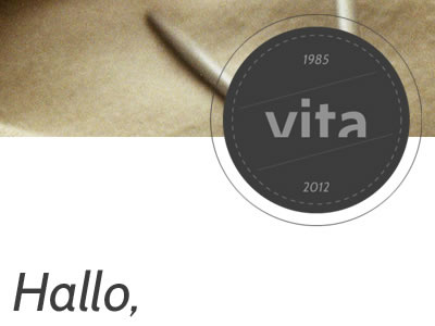 Vita - Header circle css3 header headline html5 kirby cms portfolio vintage vita webdesign webfonts