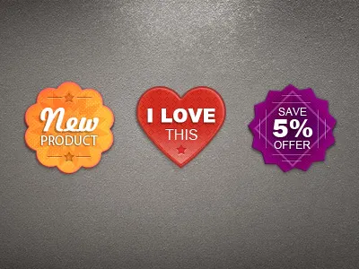 Not So Tiny Badges badge best product design discount e commerce graphic heart lupse offer online shopping price tag retro ribbon sale small tags tiny