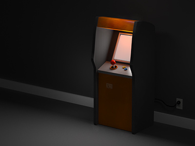 Arcade Game 3d arcade game glow lighting modo