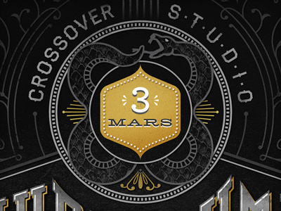 Metal gig poster badge gig metal poster snake