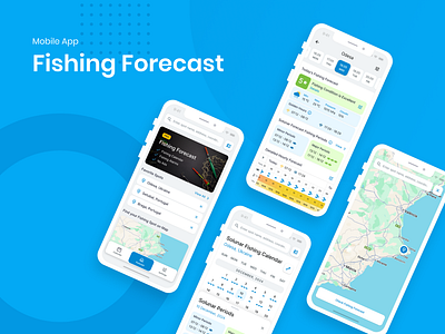 Fishing Forecast. Mobile App. android calendar fish fishing forecast ios mobile app solunar spot fish ui uiux