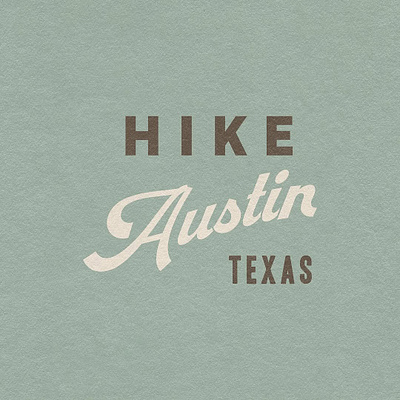 Hike Austin Logo Design austin branding brand brand design brand identity branding design hiking branding hiking design hiking logo illustration logo logo design merch merch design texas branding