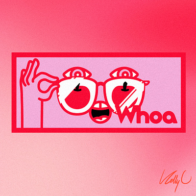 Peeping apple buckteeth cheeky cherry design fruit fruit sticker glasses graphic design illustration sexy sticker sunglasses type typography whoa