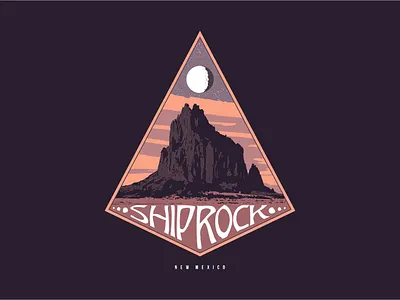 Ship Rock New Mexico desert graphic design illustration new mexico southwest