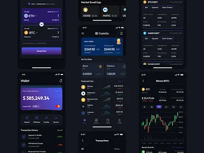 Crypto Wallet Mobile App app app design best app design best ui crypto design figma like mobile mobile app design mobile app ui premium uikit trending ui ui ux design ui8 uidesign uikit wallet