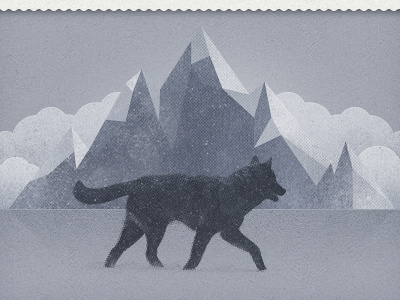 Lonewolf clouds footer mountain texture wolf