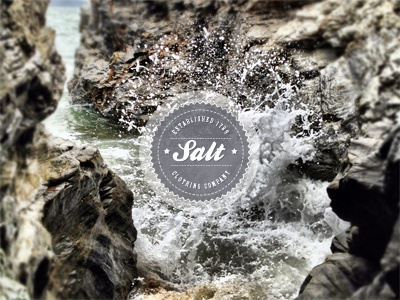 Salt - Clothing Brand Logo branding clothing company cornwall illustrator logo retro rocks salt sand sea splash surf vintage waves