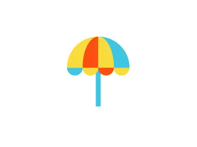 "Beach" icon for PhotoPills iOS app beach color geometric icon solid sun umbrella