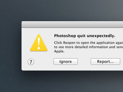 Photoshop CS6 Crash [CSS] active app apple button crash cs6 css dialogue dialogue window download error free mac navy os os x photoshop ps ui window