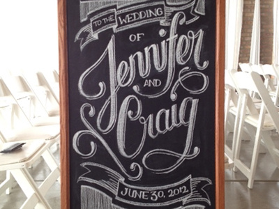 Wedding Chalkboard ceremony chalk chalkboard drawing lettering party ribbon script sketch wedding