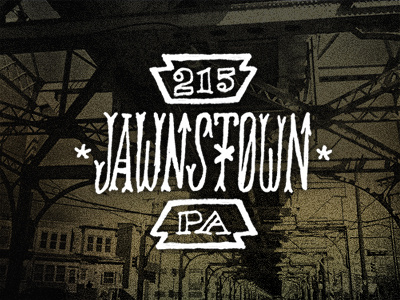 Phila, Pa adam trageser fishtown jawn jawnstown kensington lettering pa pennsylvania philadelphia philly playoff the el type typography vintage