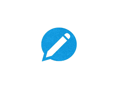 Blog blog blue icon logo simple