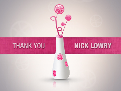 Thanks Nick bangalore ceramic chennai design dribbble dribbble invite flower grey india kerala pink pot thank you thanks vase white