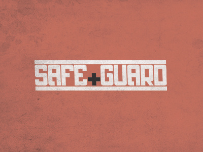 Safeguard Dribbble font guard red safe texture typeface