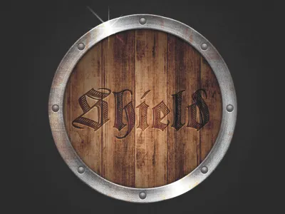 Wood and Metal Shield metal shield wood