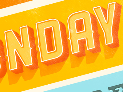 Monday 3d depth illustration monday shadow type type treatment typography