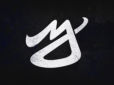 Mj grunge letters logo mark mj texture