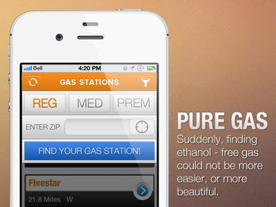 Pure Gas Filtered View design gas iphone orange pure gas ui ux white