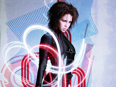 Autofac abstract art design neon portrait