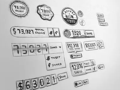 Share Savings Button button icon sharing