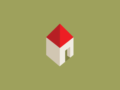 Lonely House geometric house isometric tinyhouse