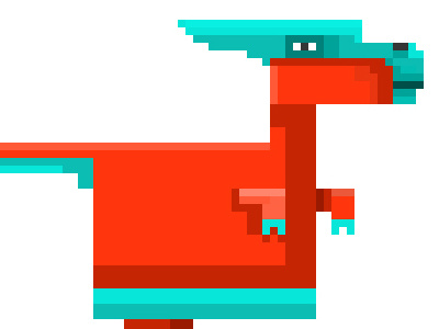 Daily Dinosaur - Parasaurolophus 8bit daily dinosaur digital dinosaur juan carlos solon kickpixel parasaurolophus pixel pixel art video game