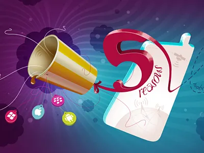 Go mobile illustration cup graphics illustration mobile