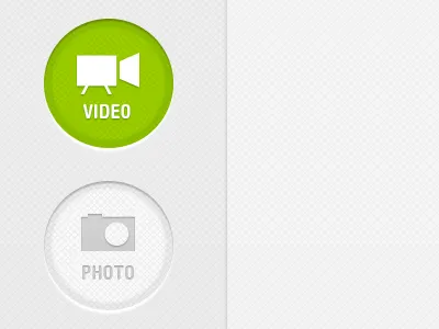 Tool bar buttons app button camera clean design graphics icon nav navigation pattern photo texture video web
