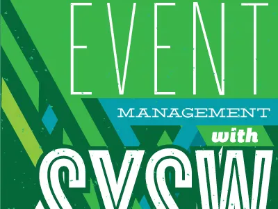 Event Poster blue green poster sxsw