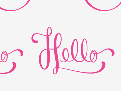 Hello, hello. hello lettering pink script typography vector