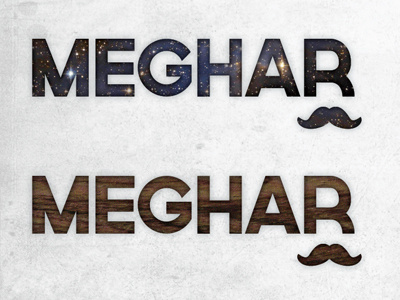 Personal Branding Explorations pt.2 branding mustache space texture typography wood