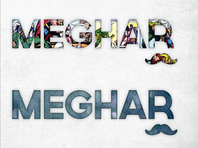 Personal Branding Explorations branding comics mustache typography