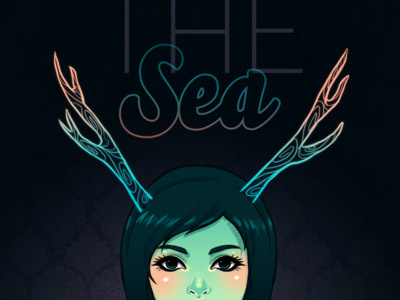 The Sea characters drawing illustration photoshop