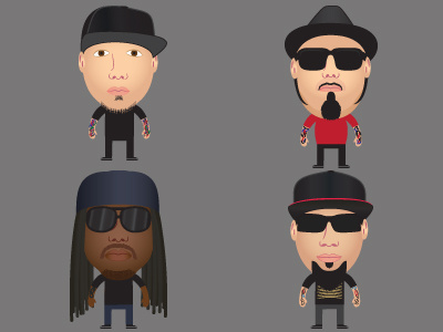 P.O.D. Avatars for TurntableFM illustration marcos p.o.d. turntablefm sonny traa wuv