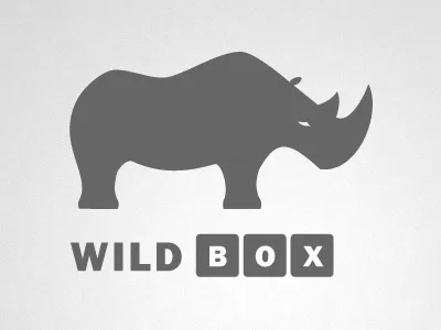 Wild Box box brand brand mark branding clean identity logo logo design logo mark mark portfolio rhino rhinoceros wild wildlife