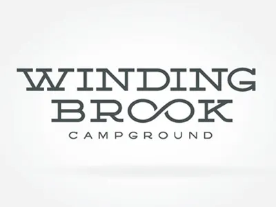 Winding Brook Logo branding camping logo logotype typography
