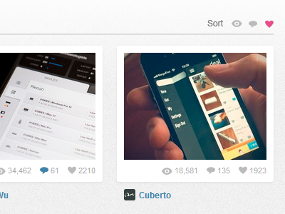 Dribbble shots sort dribbble sort