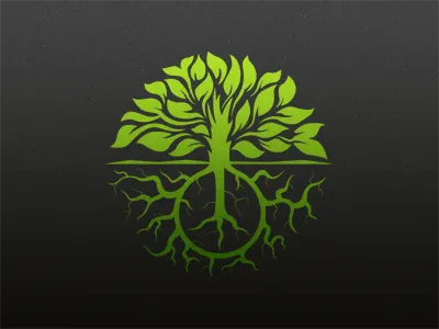 Peace Garden Logo brand branding garden logo peace roots sign tree