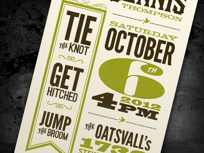 Wedding Invitation invitation letterpress print typography wedding