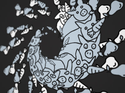 Carrot Pear Pig animation pear pig