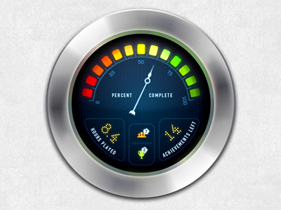 Game Gauge fireworks gauge meter progressbar skeuomorph vector video games wankery