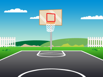 BasketBall Court basketball court game illustration outdoor photoshop ps rejected sport