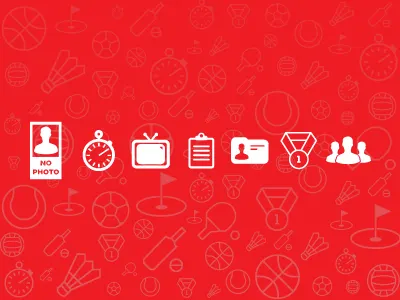 Sports Icons clipboard icons medal profile sports timer video