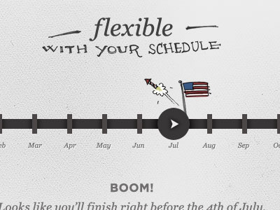 Flexible Schedule fireworks flexible handdrawn illustration timeline university