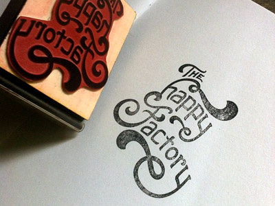 Stampacular lettering packaging stamp